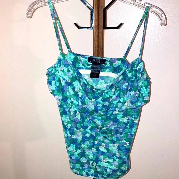 BCBG Maxazria | Women’s Floral Blue and Green Two-Piece Skirt Set - Size Medium - Picture 9 of 15